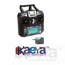 OkaeYa FlySky i6 FS-i6 2. 4G 6CH AFHDS RC Transmitter Mode 2 With FS A8S 8CH Mini Receiver One Piece